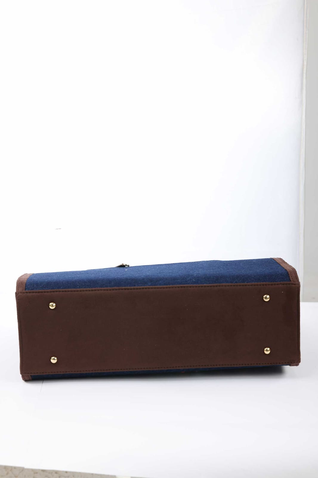 Denim & Vegan Suede Tote — Image 4